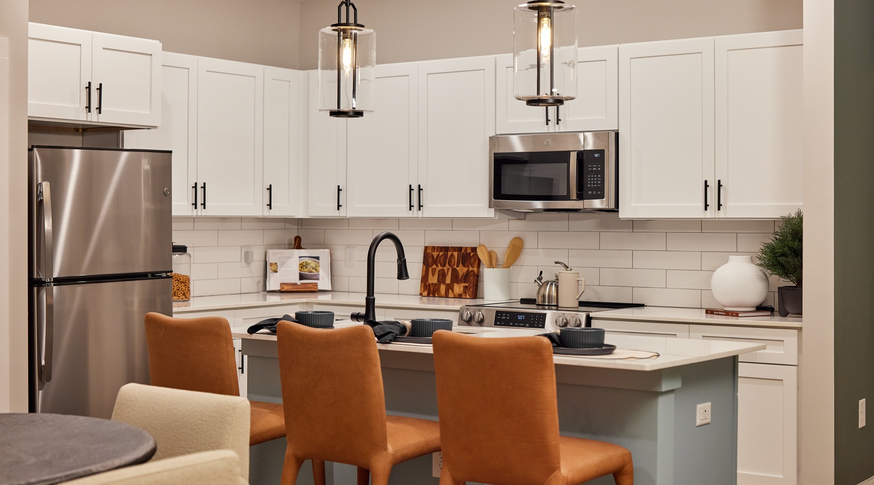 Open space kitchen with natural lighting