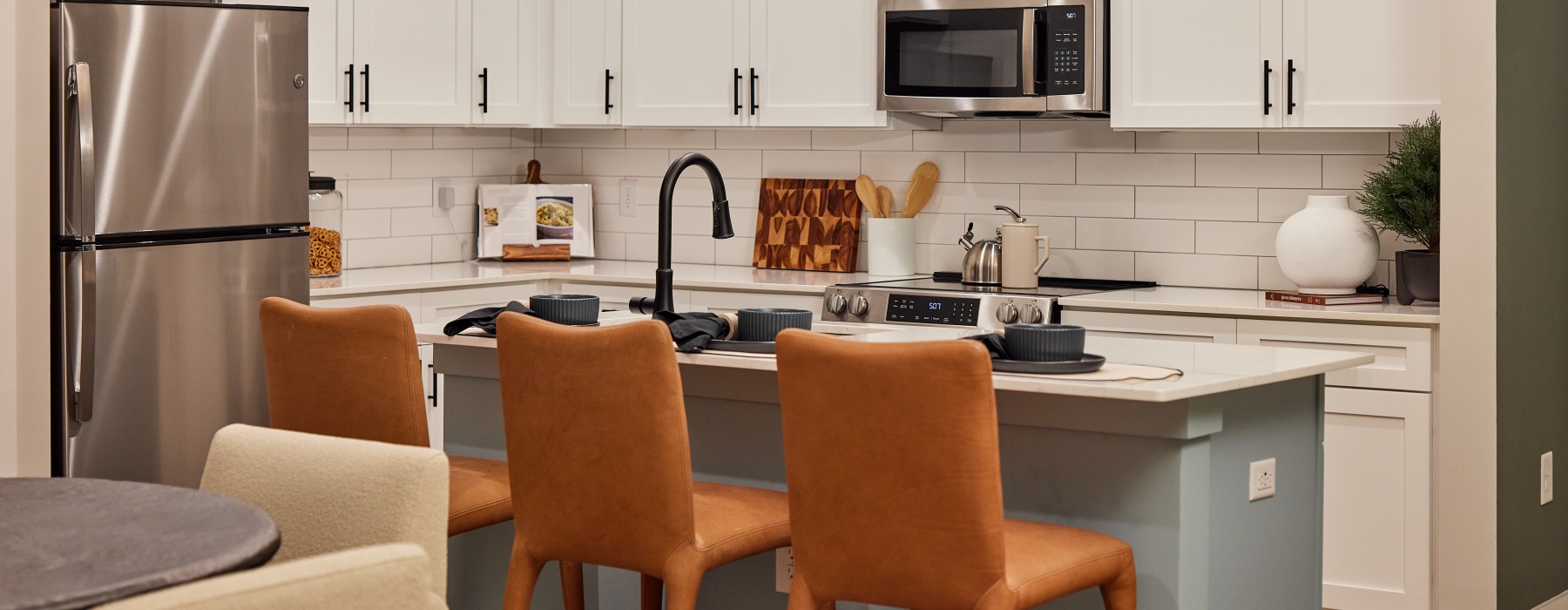 Open space kitchen with natural lighting